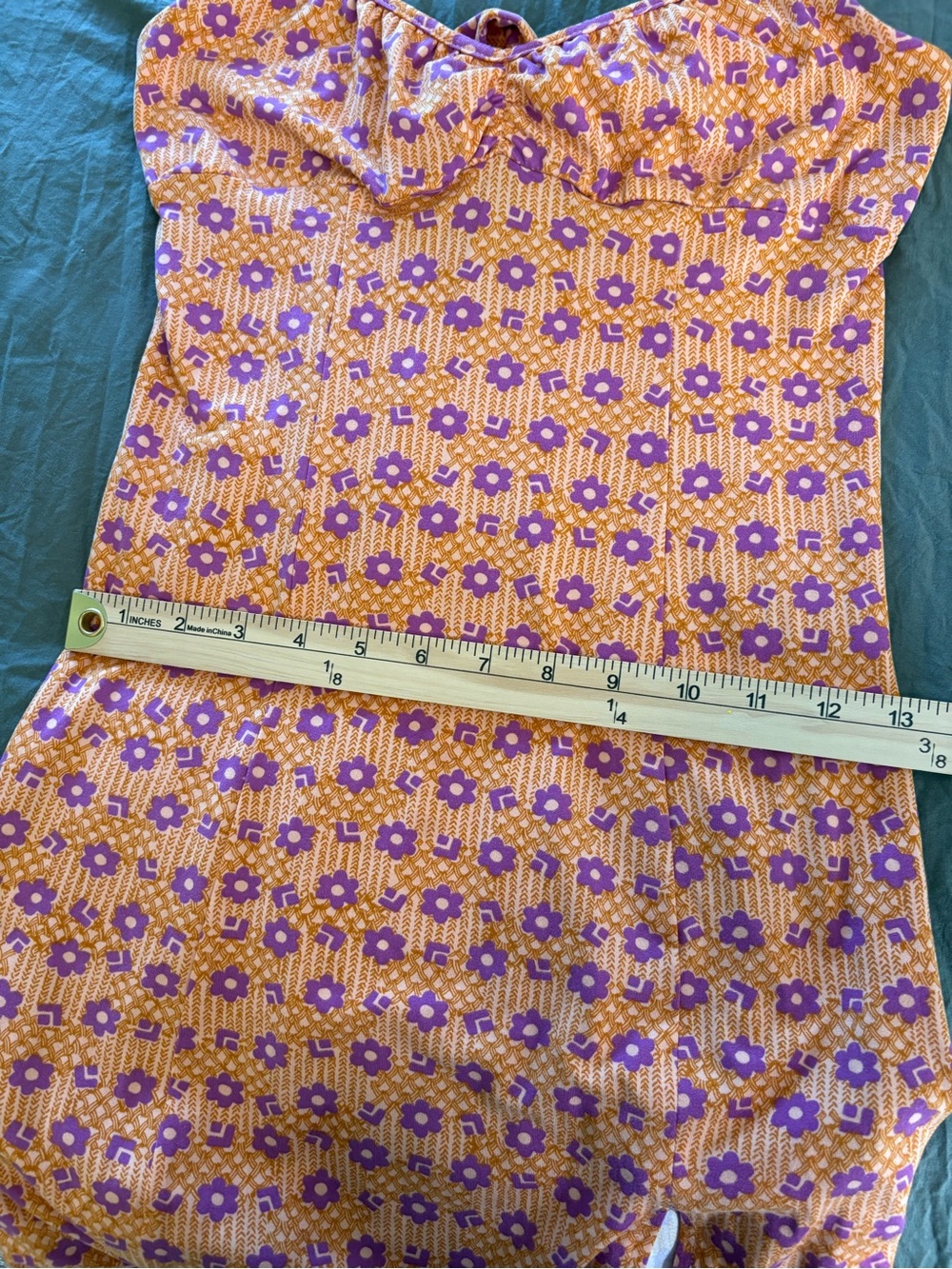 UO Orange Floral Arna Midi Slip Dress. Size XS. - Picture 12 of 14